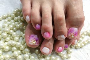 pink×purple nail